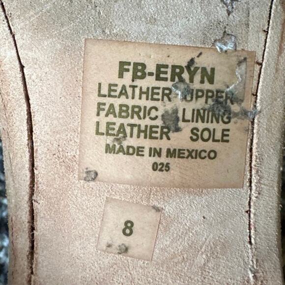 Rare Freebird by Steven Eryn Cream Nude Leather Lace up Ballet Flats Size 8 - Picture 5 of 5